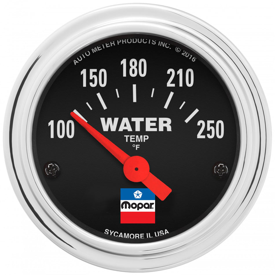 2-1/16 Water Temp Gauge Mopar Logo Series - AutoMeter 880787