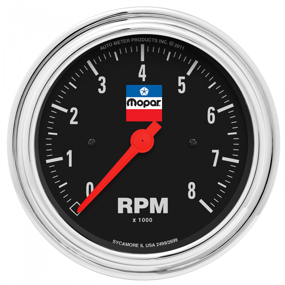 3-3/8 Tachometer Gauge Mopar Logo Series - AutoMeter 880791