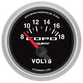 2-1/16 COPO Voltmeter Gauge 8-18 Volts - AutoMeter 880874