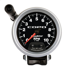 Load image into Gallery viewer, AutoMeter GAUGE; TACHOMETER; 3 3/4in.; 10K RPM; PEDESTAL W/EXT. QUICK-LITE; COPO