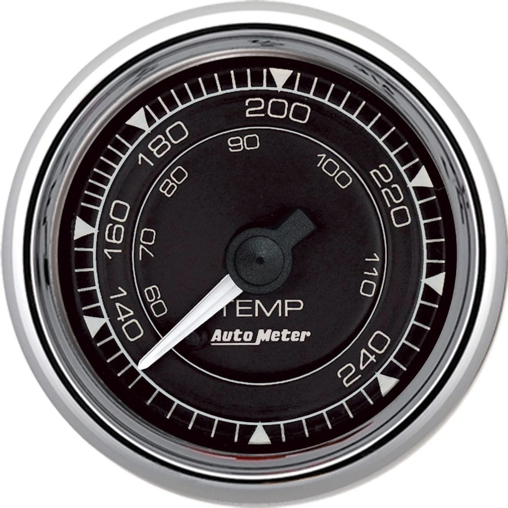 AutoMeter GAUGE; TEMP; 2 1/16in.; 240deg.F; MECH; CHRONO CHROME