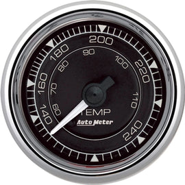 AutoMeter GAUGE; TEMP; 2 1/16in.; 240deg.F; MECH; CHRONO CHROME