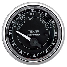 AutoMeter GAUGE; TEMP; 2 1/16in.; 250deg.F; ELEC; CHRONO CHROME