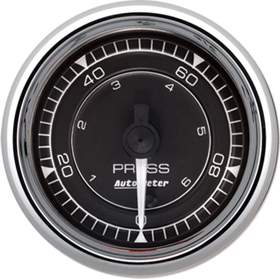 AutoMeter GAUGE; PRESSURE; 2 1/16in.; 100PSI; DIGITAL STEPPER MOTOR; CHRONO CHROME