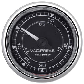 AutoMeter GAUGE; VAC/BOOST; 2 1/16in.; 30INHG-30PSI; DIGITAL STEPPER MOTOR; CHRONO CHROME
