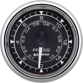 AutoMeter GAUGE; PRESSURE; 2 1/16in.; 15PSI; DIGITAL STEPPER MOTOR; CHRONO CHROME