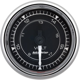 AutoMeter GAUGE; VOLTMETER; 2 1/16in.; 18V; DIGITAL STEPPER MOTOR; CHRONO CHROME