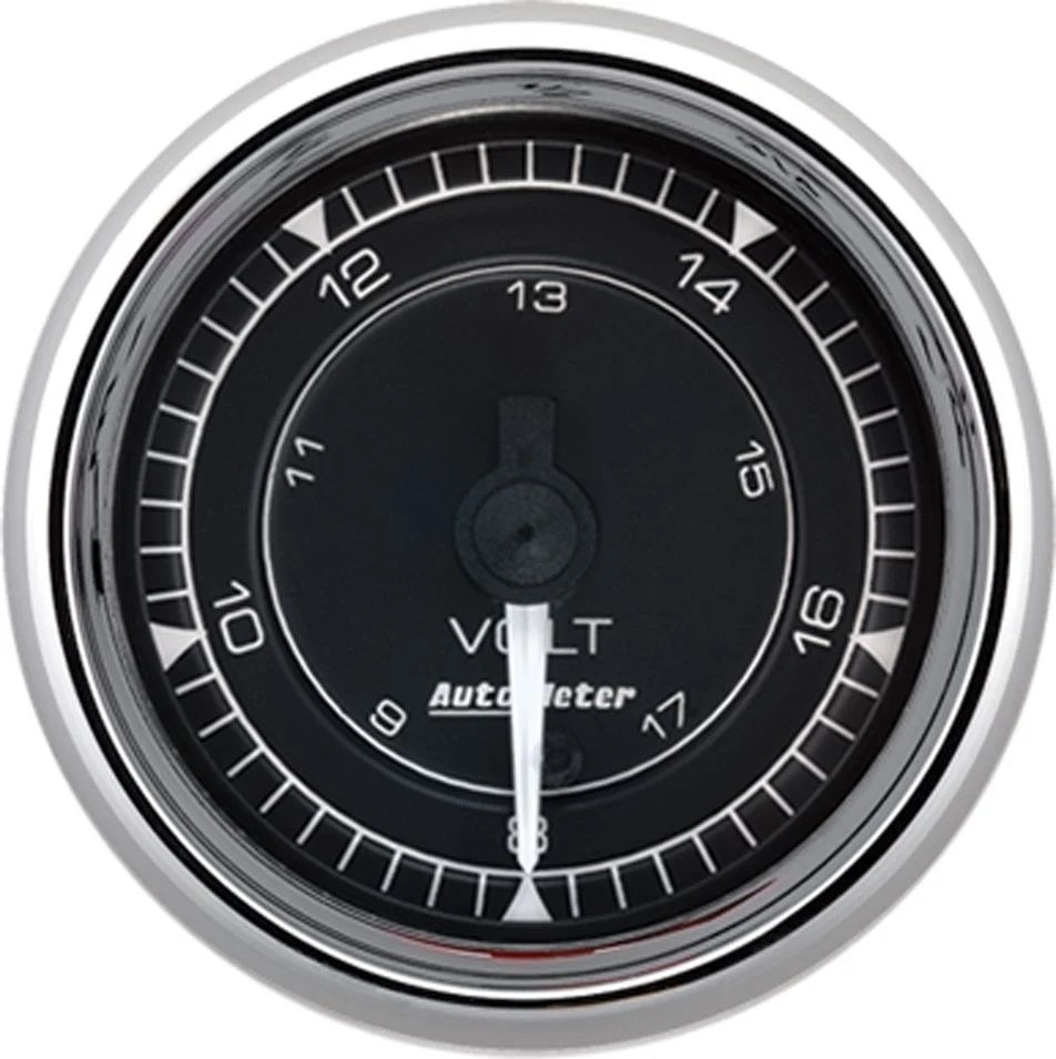 AutoMeter GAUGE; VOLTMETER; 2 1/16in.; 18V; DIGITAL STEPPER MOTOR; CHRONO CHROME