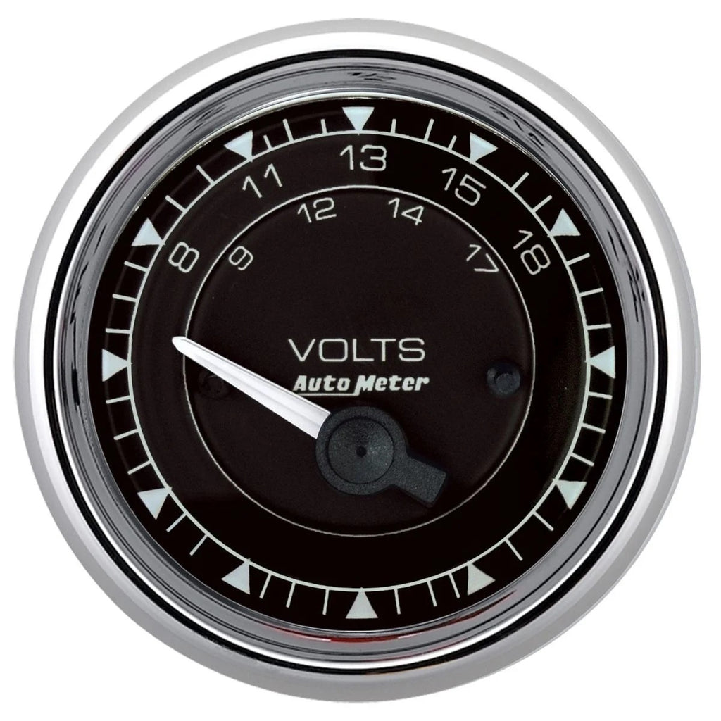 AutoMeter GAUGE; VOLTMETER; 2 1/16in.; 18V; ELEC; CHRONO CHROME