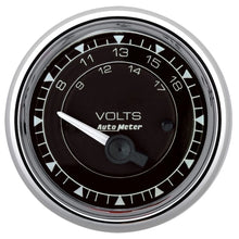 Load image into Gallery viewer, AutoMeter GAUGE; VOLTMETER; 2 1/16in.; 18V; ELEC; CHRONO CHROME