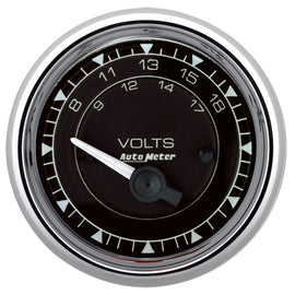 AutoMeter GAUGE; VOLTMETER; 2 1/16in.; 18V; ELEC; CHRONO CHROME