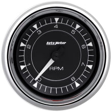 Load image into Gallery viewer, AutoMeter GAUGE; TACHOMETER; 3 3/8in.; 8K RPM; IN-DASH; CHRONO CHROME