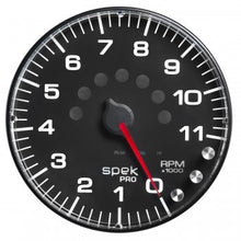 Load image into Gallery viewer, AutoMeter GAUGE; TACHOMETER; 5in.; 11K RPM; W/SHIFT LIGHT/PEAK MEM; BLACK/BLACK; SPEK-PRO