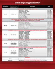 Load image into Gallery viewer, AirBedz 100_Application Chart_2000x2500.jpg