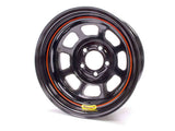 15x7 5x5 3.75in BS Black Rolled Wheel - Bassett 57R5375
