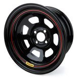 Wheel 15x7 4x4.25 2in BS D-Hole Lite Black  -  Bassett 57SP2
