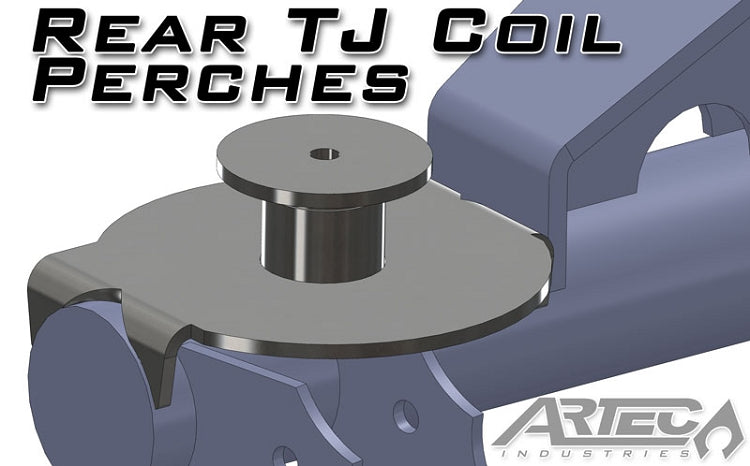 Jeep TJ Rear Coil Perches And Retainers 97-06 Wrangler TJ Pair 3.5 Inch Axle Tube Diameter Artec Industries - Artec Industries BR1045 GNKQ_BR1045