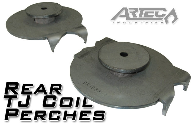 Jeep TJ Rear Coil Perches And Retainers 97-06 Wrangler TJ Pair 3.5 Inch Axle Tube Diameter Artec Industries - Artec Industries BR1045 GNKQ_BR1045