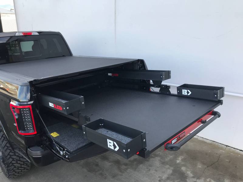 Bedslide Black BedBin Mini Kix 7 Inch X 18 Inch 2 pc Bin Kit