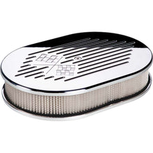Load image into Gallery viewer, Small Oval Air Cleaner W/Flags - Billet Specialties 15327