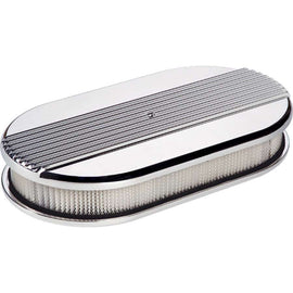 Large Ribbed Oval Air Cleaner - Billet Specialties 15640