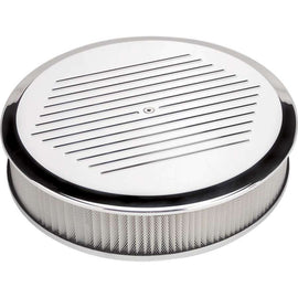 Air Cleaner 14in Round Ball Milled Polished - Billet Specialties 15820