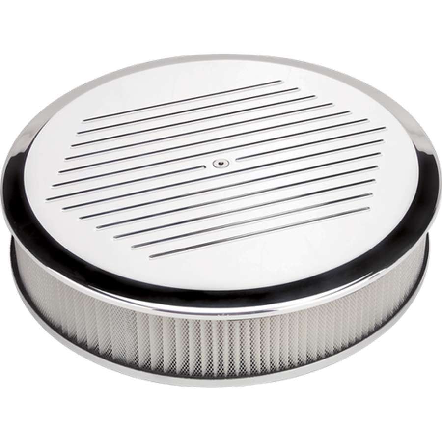 Air Cleaner 14in Round Ball Milled Polished - Billet Specialties 15820