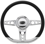 Steering Wheel 14in D- Shape Trans Am Polished - Billet Specialties 29427