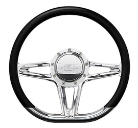 Steering Wheel 14in D-Shape Victory Polished - Billet Specialties 29441