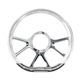 Steering Wheel 14in D-Sh ape Prism Polished - Billet Specialties 29475