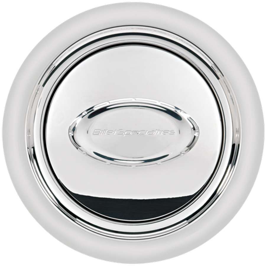 Horn Button Smooth Polished Logo - Billet Specialties 32720