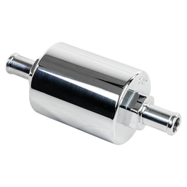 In Line Fuel Filter 3/8 in Barbed Polished - Billet Specialties 42130