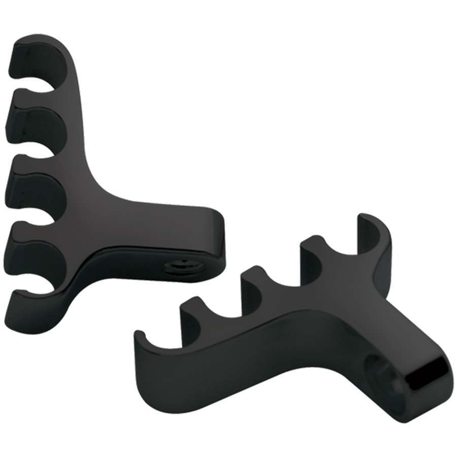 4 Wire Separator Valve Cover Mount Black Pair - Billet Specialties 69784