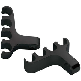 4 Wire Separator Valve Cover Mount Black Pair - Billet Specialties 69784