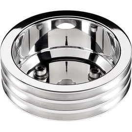 SBC 3 GRV Crank Pulley LWP Polished - Billet Specialties 78230