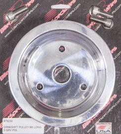 BBC 3 GRV Crank Pulley LWP Polished - Billet Specialties 79230