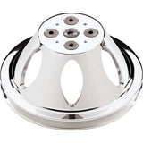 Polished SBC 1 Groove Upper Pulley - Billet Specialties 80120