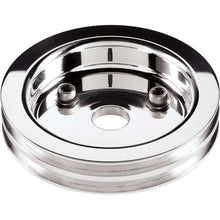 Load image into Gallery viewer, Polished SBC 2 Groove Lower Pulley - Billet Specialties 81220