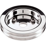 Polished SBC 2 Groove Lower Pulley - Billet Specialties 81220
