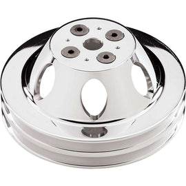Polished BBC 2 Groove Upper Pulley - Billet Specialties 82220