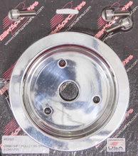 Load image into Gallery viewer, Polished BBC 3 Groove Lower Pulley - Billet Specialties 83320