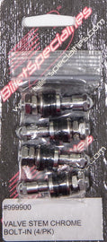 Billet Specialties Valve Stem Chrome Bolt- In 4-PK