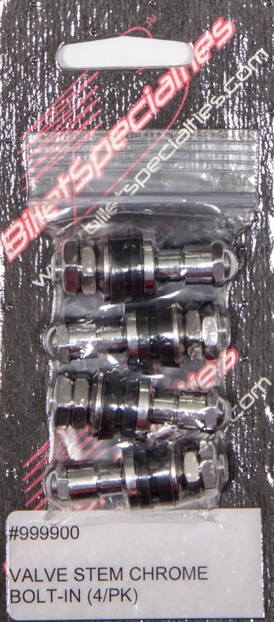 Valve Stem Chrome Bolt- In 4-PK - Billet Specialties 999900