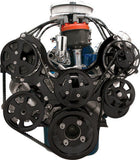 SBF Tru Trac Pulley System Black P/S & A/C - Billet Specialties BLK13600