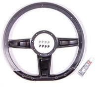 Load image into Gallery viewer, Steering Wheel Camber D-Shaped 14in Black - Billet Specialties BLK29402