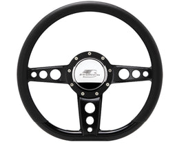 Steering Wheel 14in D- Shape Trans Am Black - Billet Specialties BLK29427