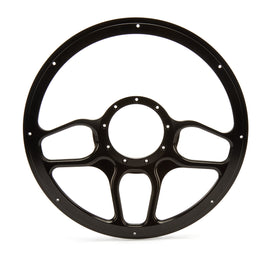 Steering Wheel 1/2 Wrap Win Lite Black - Billet Specialties BLK30102