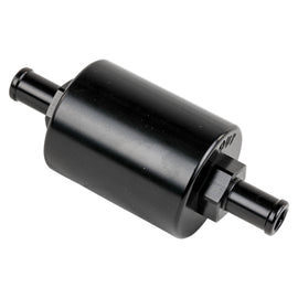In Line Fuel Filter 3/8 in Barbed Black - Billet Specialties BLK42130