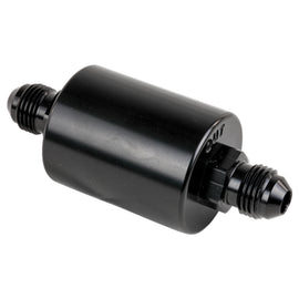 In Line Fuel Filter -6AN Ends Black - Billet Specialties BLK42230