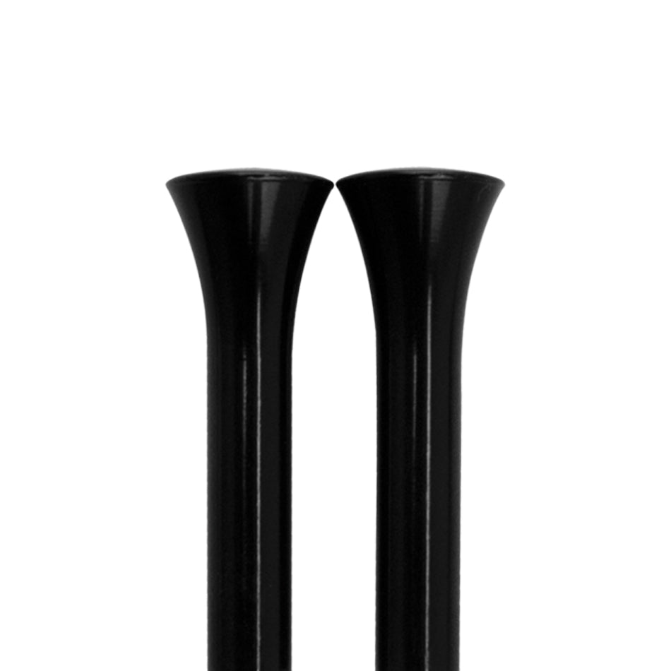 Door Lock Knobs Tri-Five Smooth Black Pair - Billet Specialties BLK45930